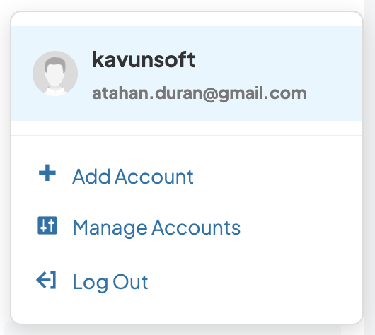Account Switcher Pro Hesap Listesi